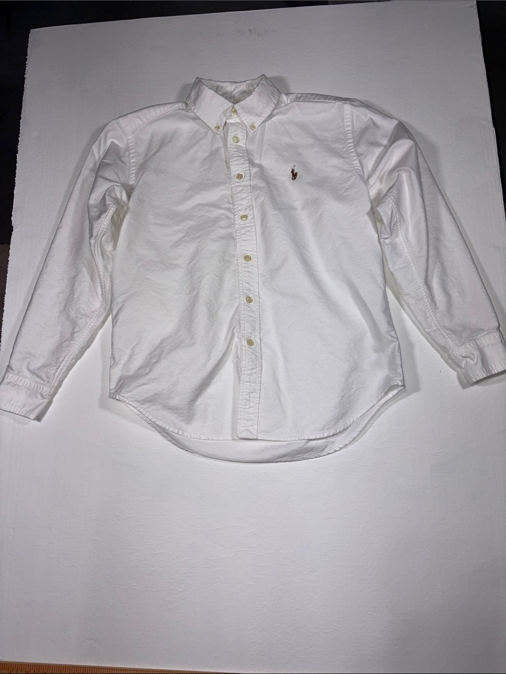 Polo by Ralph Lauren White Button-Down Oxford Shirt with Embroidered Pony